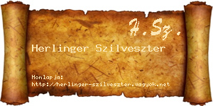 Herlinger Szilveszter névjegykártya